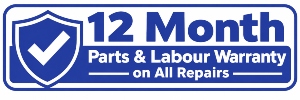 12 Month Parts and Labour Warranty on All Repairs